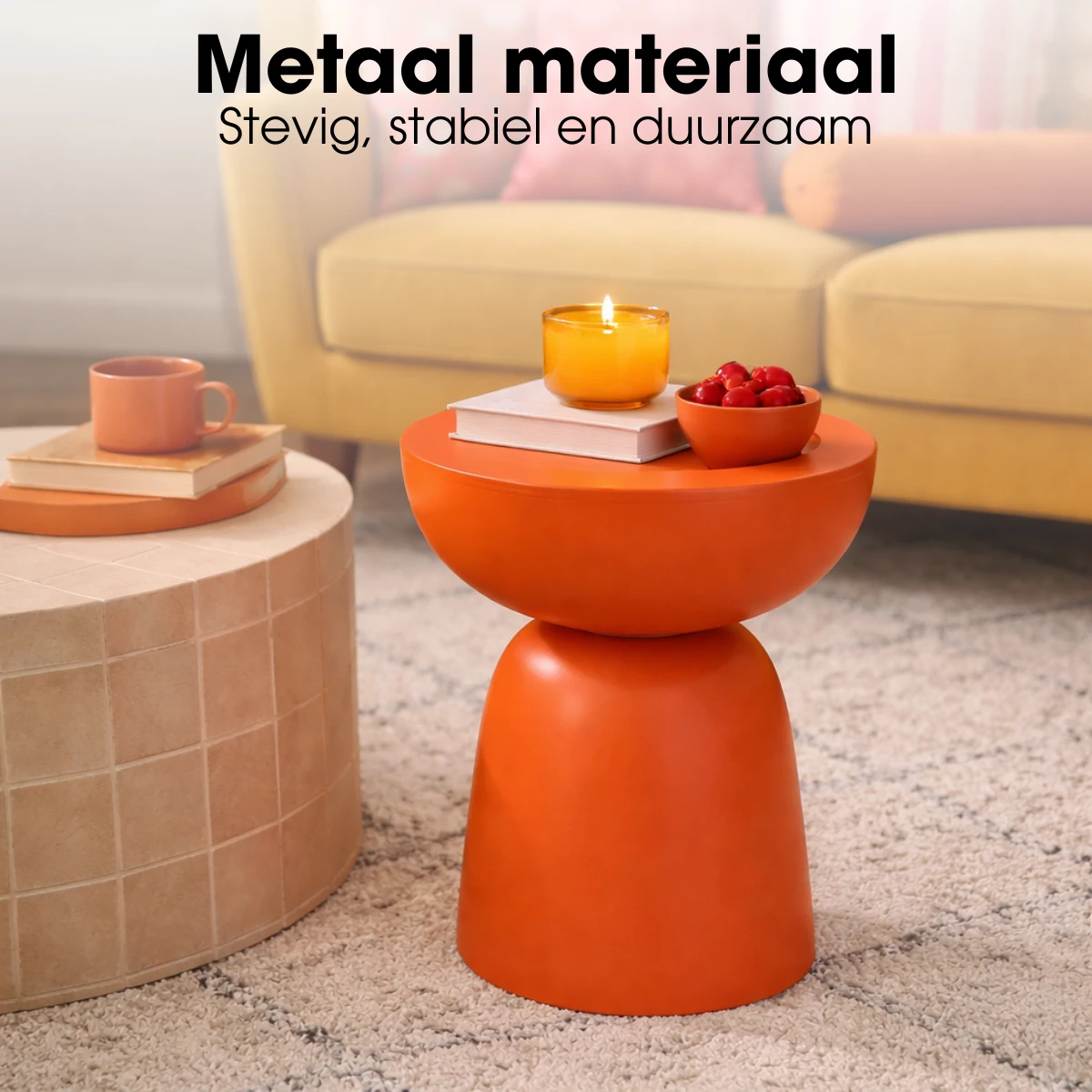 Elliott Orange side table by Mica Decorations