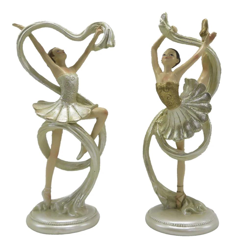 Dekoration Ballerina (Set mit 2) 9x6x18 cm von Clayre & Eef.