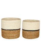 Plantenmanden set Damian Wit by Mica Decorations
