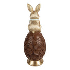 Decoration Statue Rabbit Ø 26x62 cm Gold-colored plastic by Clayre & Eef.