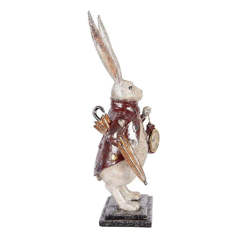 Decoration Statue Rabbit 15x12x38 cm Beige Plastic by Clayre & Eef.