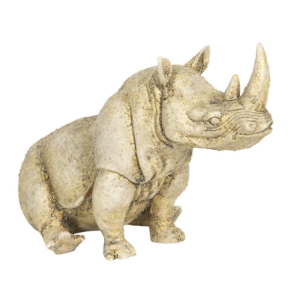 Decoration rhinoceros 32x17x20 cm by Clayre & Eef.