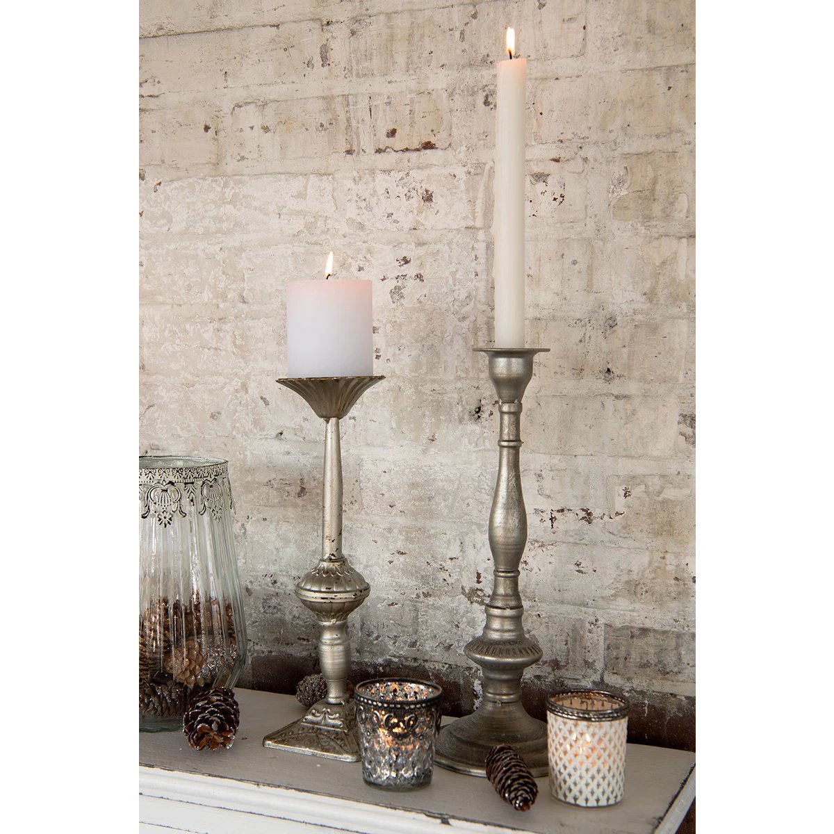 Candlestick Ø 9x32 cm by Clayre & Eef.