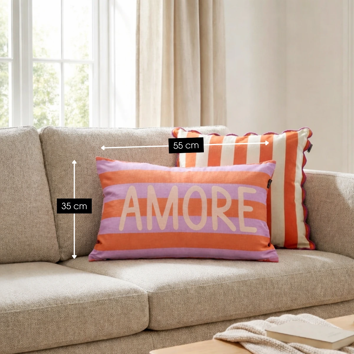 Decorative cushion Orange by Mica Decorations