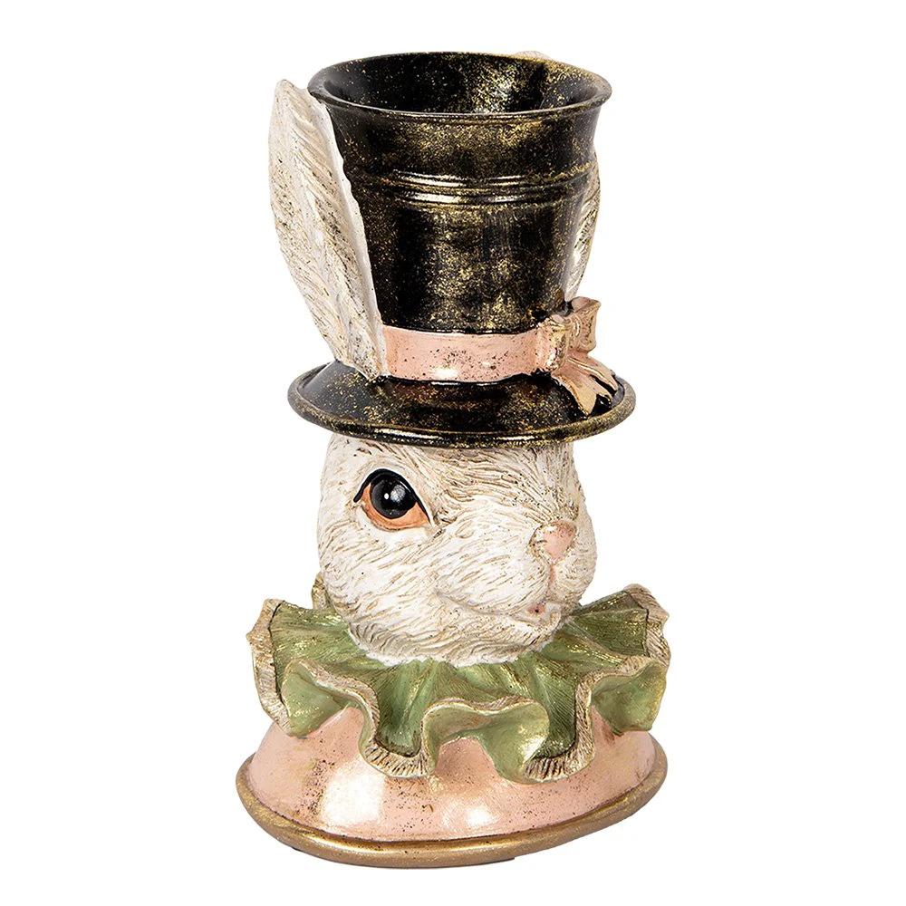 Decoration image rabbit 29 cm beige plastic by Clayre & Eef.