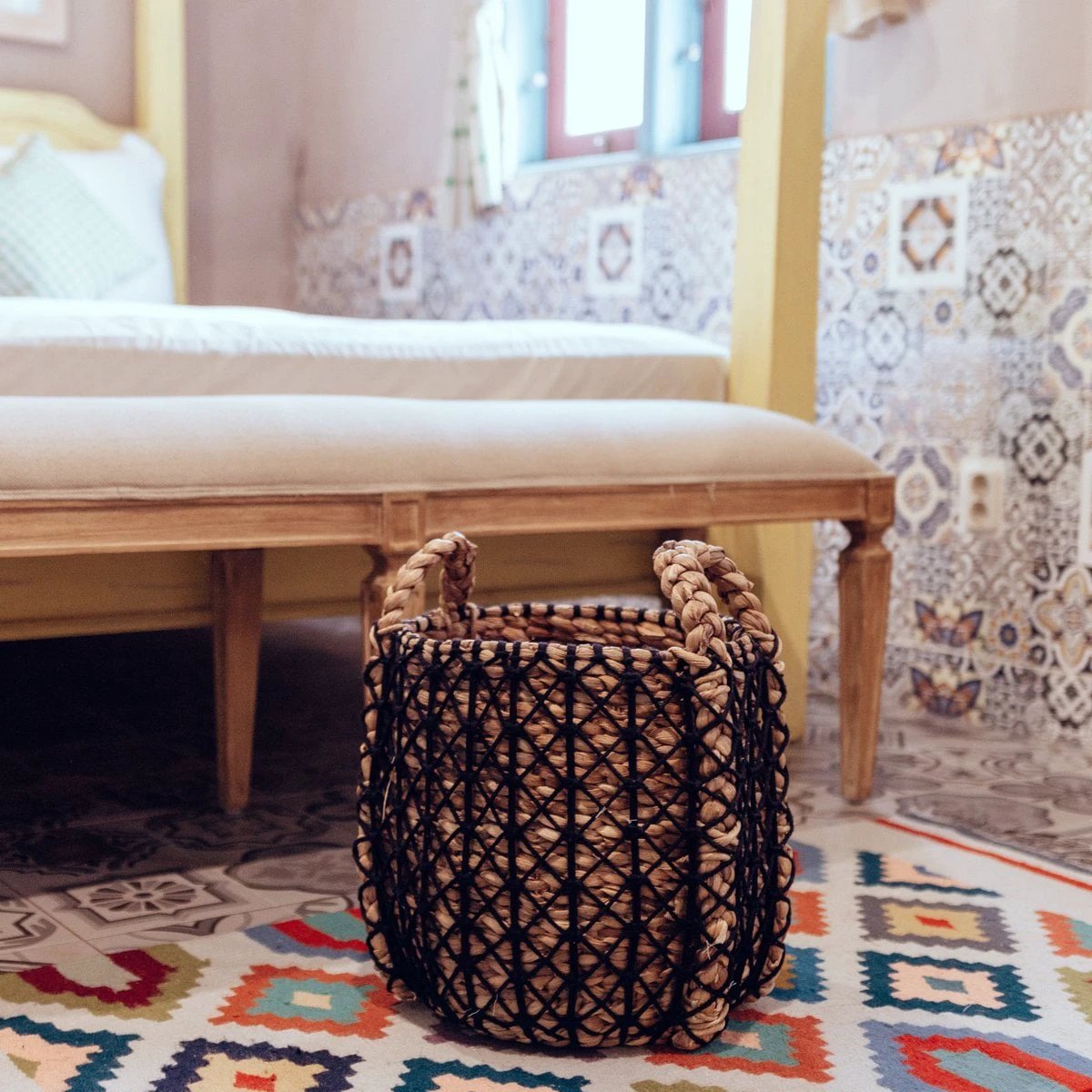 Laundry Basket PRAYA | Plant Basket made from Water Hyacinth by Soeji