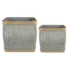 Dekorativer Pflanzenhalter (2) 38x27x39 / 32x21x31 cm von Clayre & Eef.