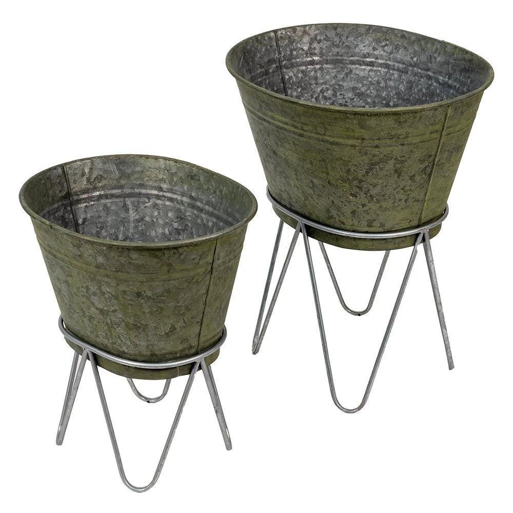 Dekorativer Pflanzenhalter (2) 46x38x26/56/37x31x23/43 cm von Clayre & Eef.