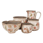Flowerpot Ø 21x12 cm Beige pink ceramic flower flowerpot inside by Clayre & Eef.