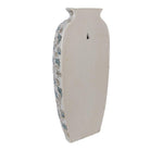 Vase 19x10x38 cm Weiß Blau Keramik von Clayre & Eef.