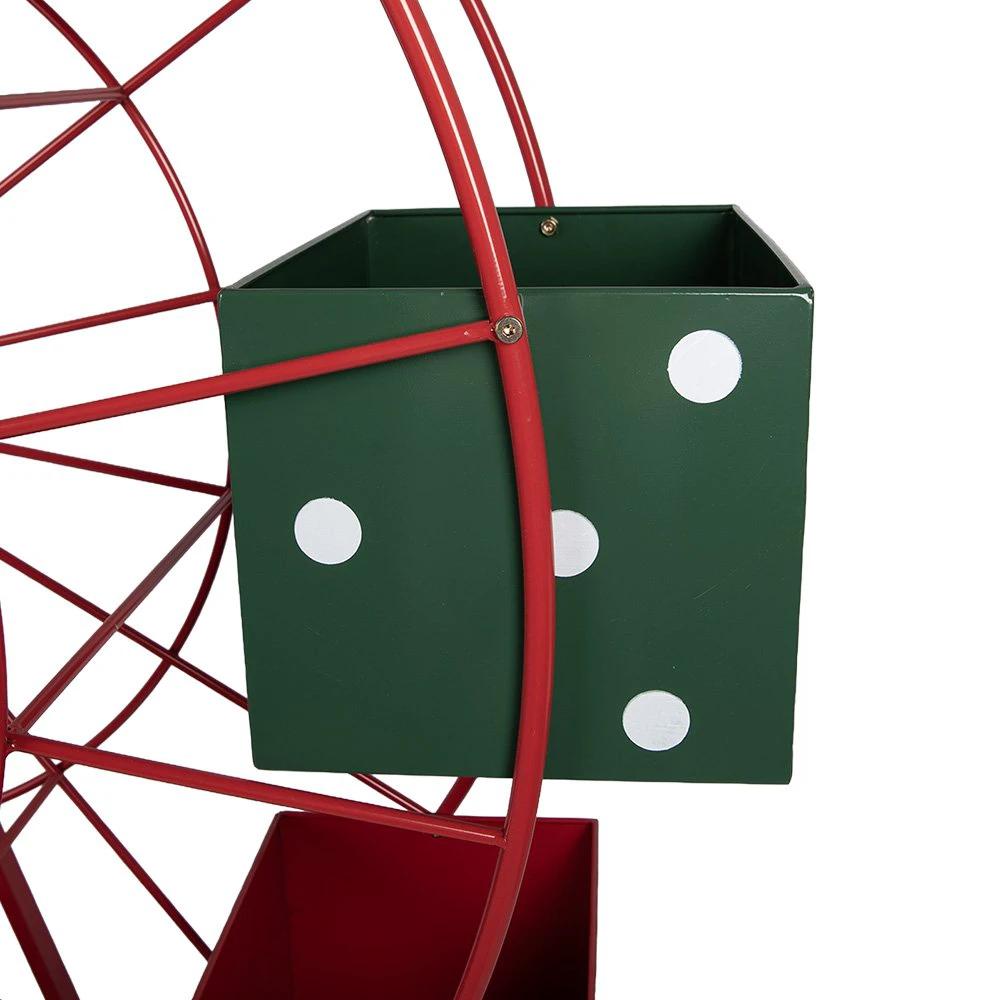 Weihnachtsdekoration Riesenrad aus rotem Metall von Clayre & Eef.