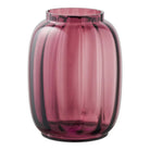 Vase, mouth blown glass, smoked red, ø17x21 cm by EMIRELLE
