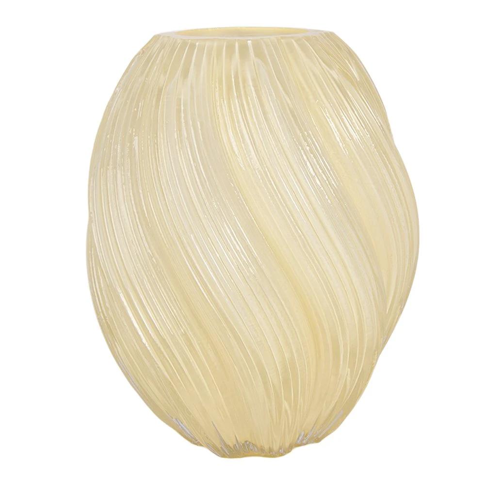Vase Ø 17x21 cm Yellow Glass by Clayre & Eef.