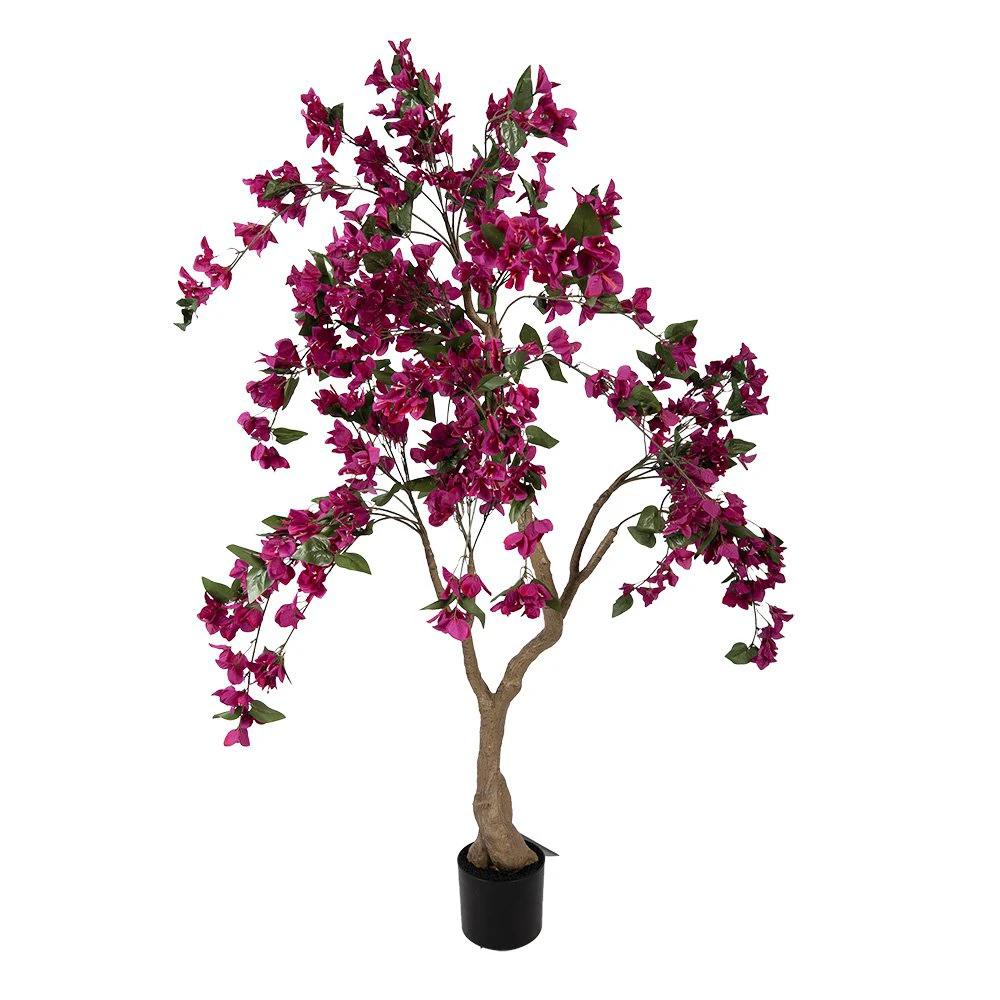 Künstlicher Baum Bougainvillea 100x100x150 cm Rosa Kunststoff von Clayre & Eef.