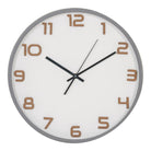 Greenwich Wall Clock - Grey, Glass, Plastic, Ø35cm by EMIRELLE