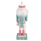 Christmas Decoration Sculpture Nutcracker 10x9x38 cm Blue Wood by Clayre & Eef.