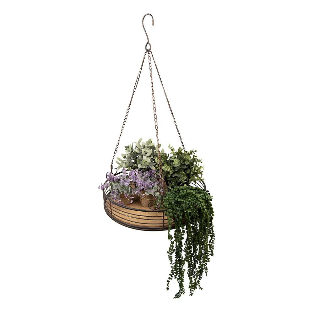 Hängender Pflanzenhalter Ø 41x8/70 cm von Clayre & Eef.