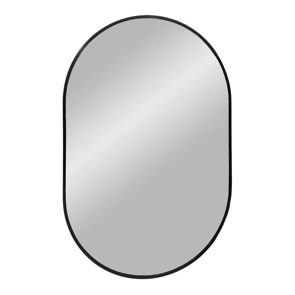 Madrid Mirror - Black, Aluminium/Glass, 50x80 cm by EMIRELLE