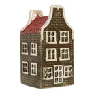Tea light holder House 7x7x14 cm Green Ceramic by Clayre & Eef.
