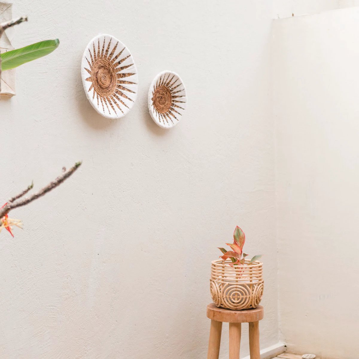 Wall Decor | Wall Basket | Decorative Bowl MADALA made of Banana Fibre (2 sizes) by Soeji