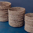 Small Seagrass Basket BHINNEKA | Plant Basket | Woven Boho Basket | Planter | Decorative Basket | Small Storage Basket | Round Flower Basket by Soeji