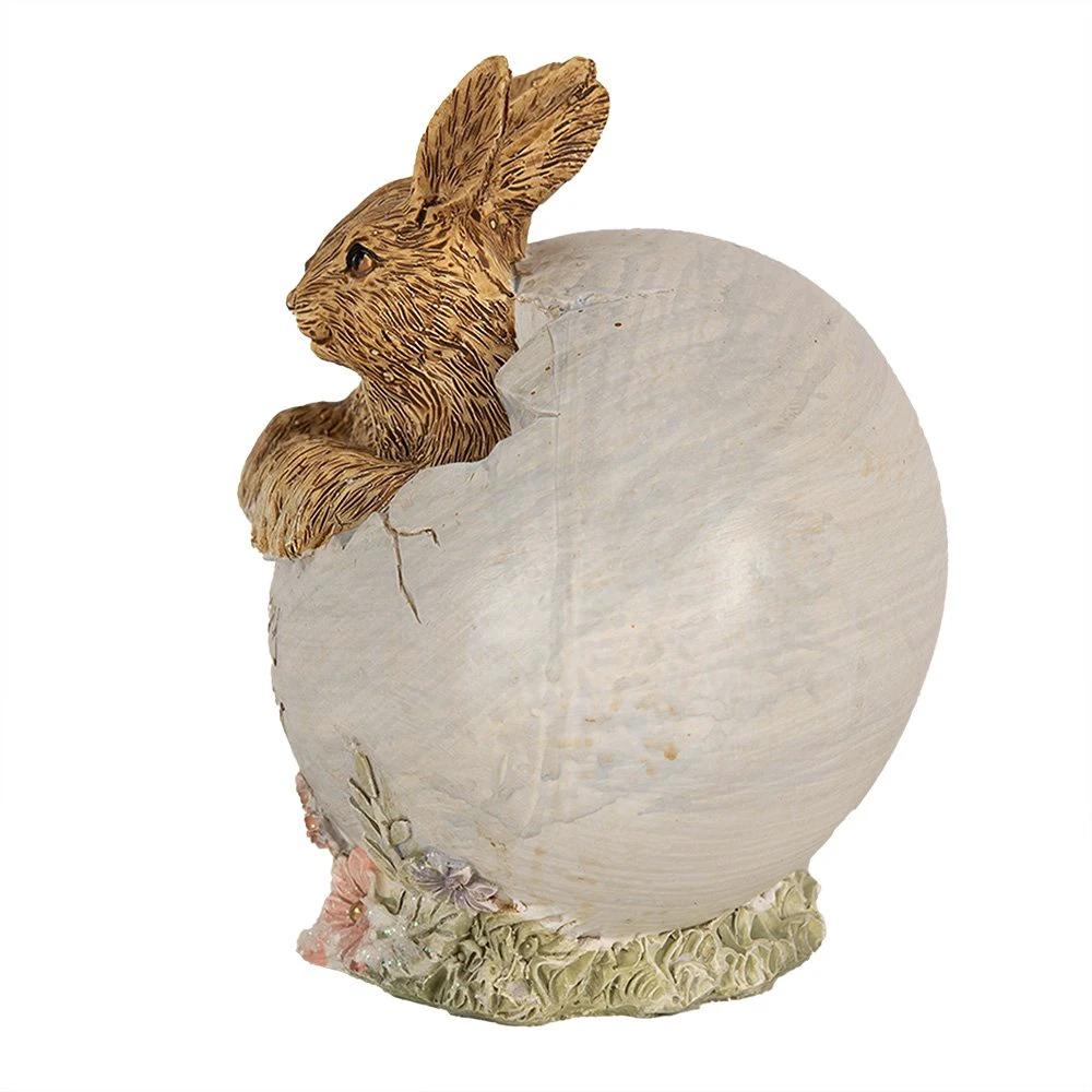 Kaninchen-Statue 11 cm braun aus Polyresin von Clayre & Eef.