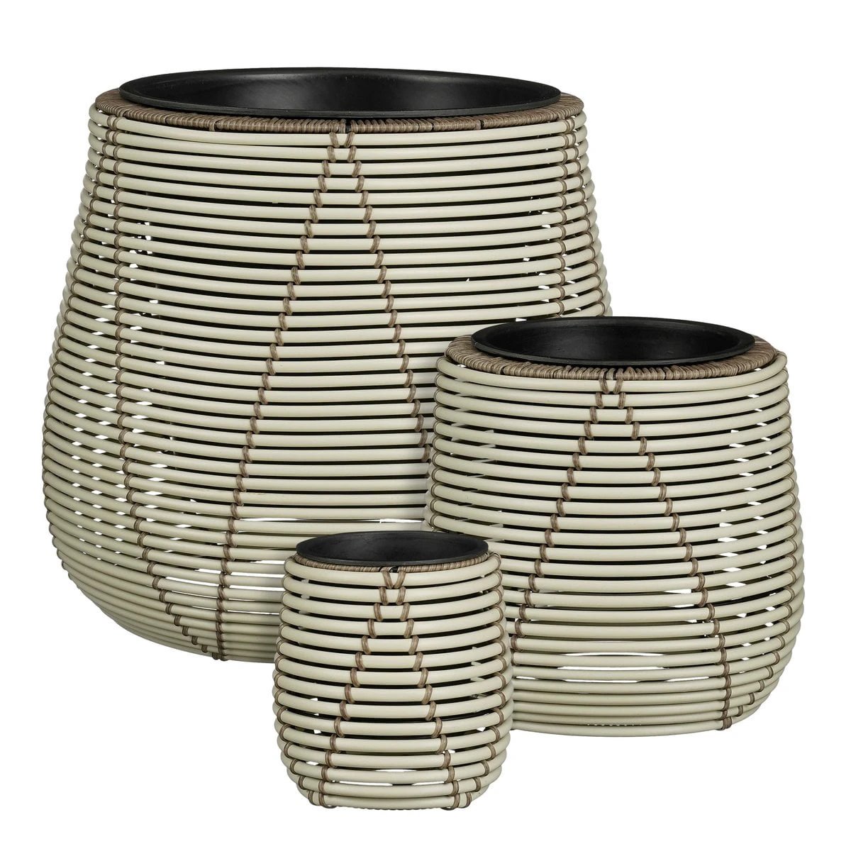 Flowerpot outside Cancun White by Mica Decorations