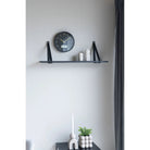 Amiens Wall Clock - Black, Plastic, Glass, LCD, Ø25cm by EMIRELLE