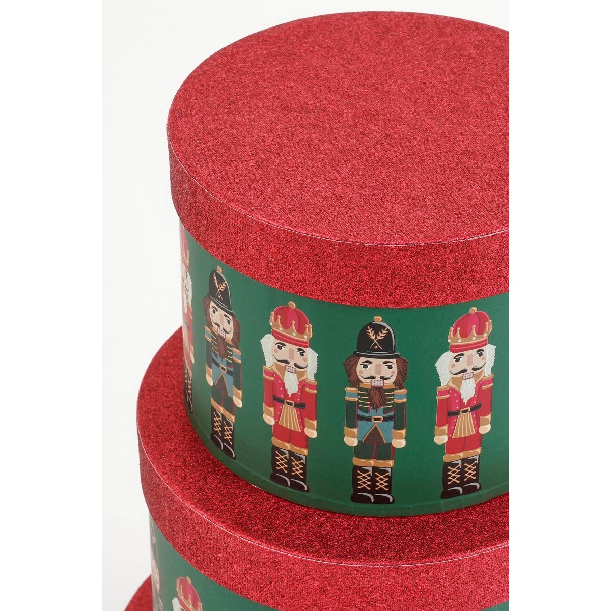 Christmas storage boxes set Green by Mica Decorations