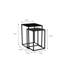 Side table set Goa Black by Mica Decorations
