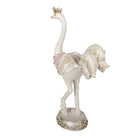 Decoration Statue Ostrich 23x11x41 cm White Plastic by Clayre & Eef.