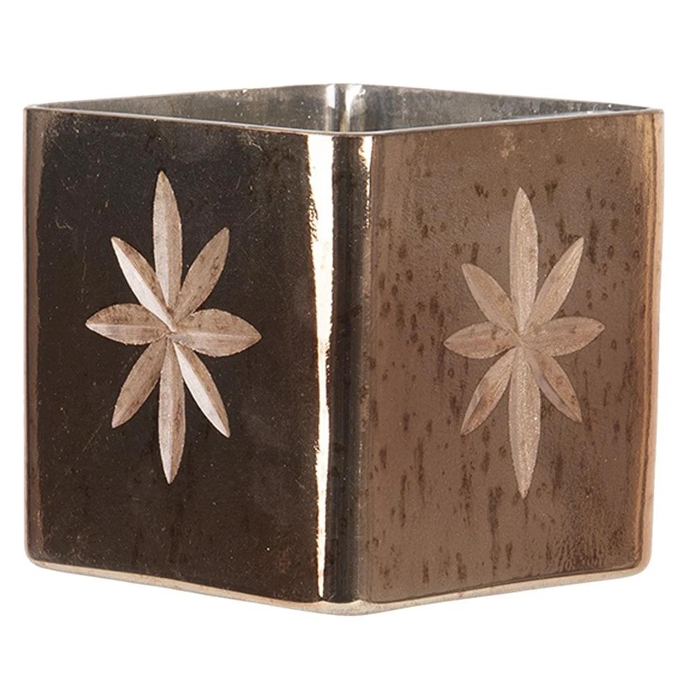 Tea light holder 10x10x10 cm by Clayre & Eef.