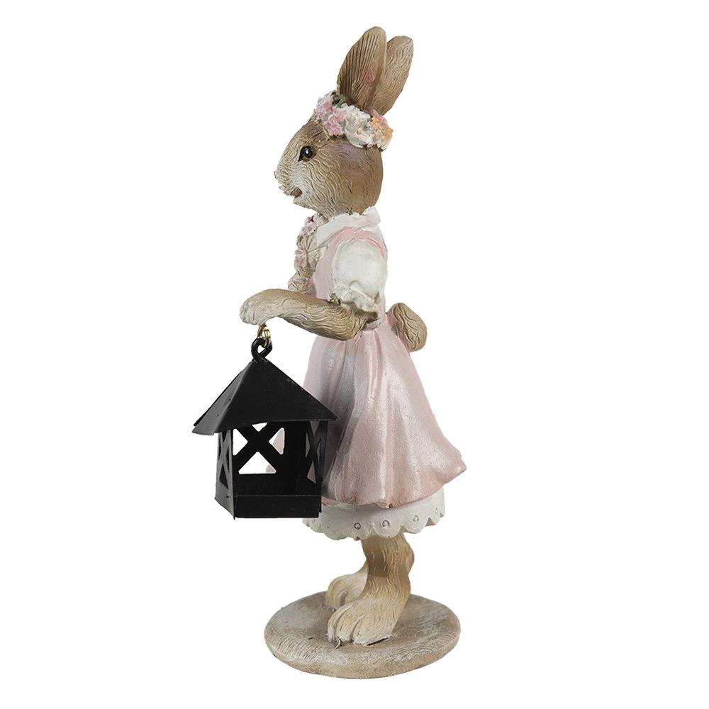 Bild in Rosa-Beige, Polyresin 7x6x14 cm von Clayre & Eef.