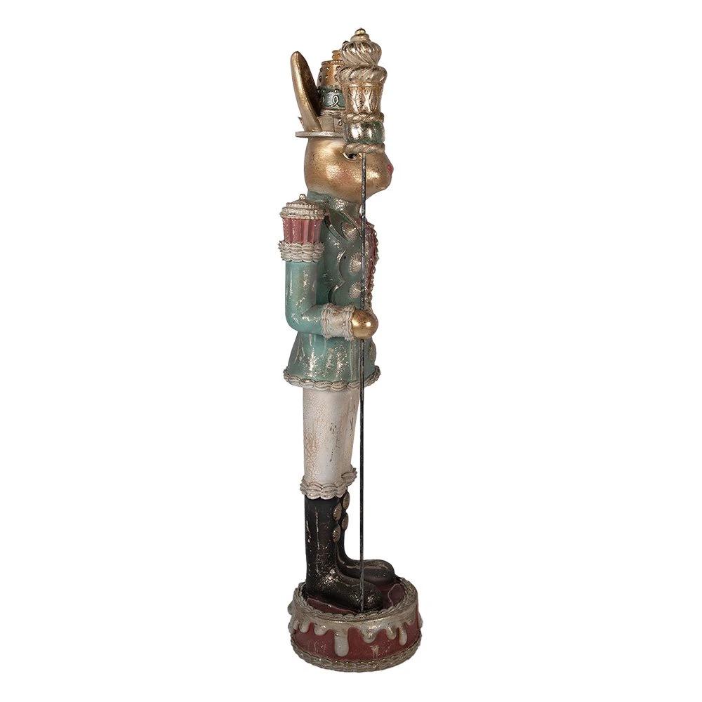 Decoration Statue Rabbit 29x25x100 cm Brown Plastic by Clayre & Eef.