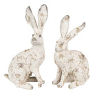Hasenfigur 22 cm Beige Polyresin Osterdekoration von Clayre & Eef.