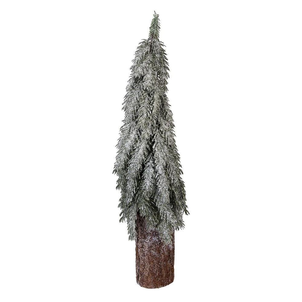 Mini Artificial Christmas Tree Ø 18x57 cm Green Plastic by Clayre & Eef.