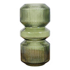 Vase - Green, Glass, Ø12x25 cm by EMIRELLE
