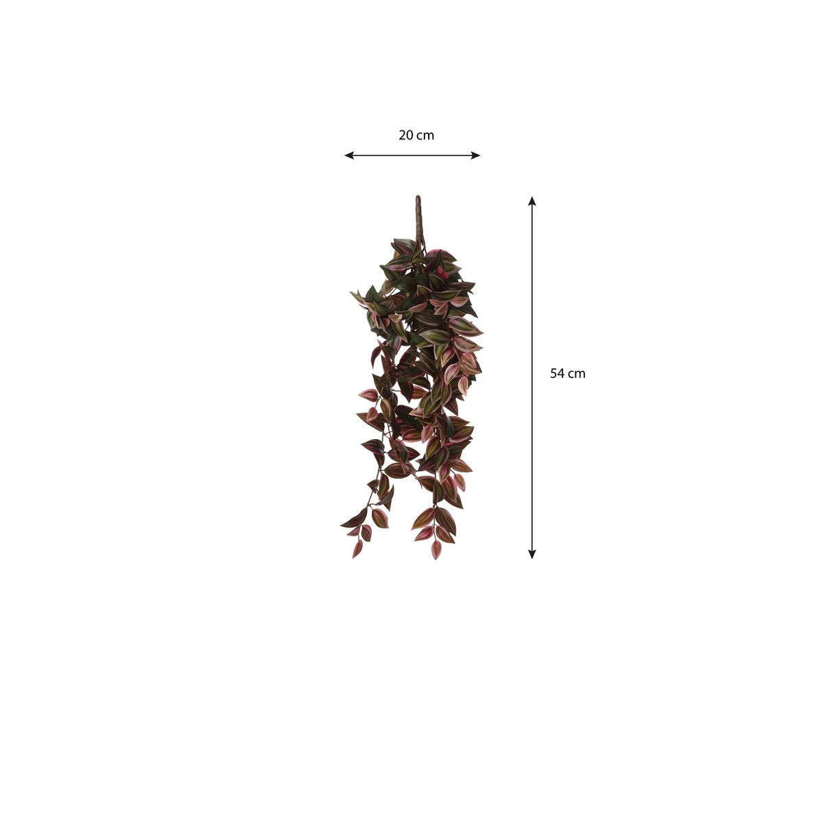Artificial hanging plant Tradescantia Dark Red by Mica Decorations