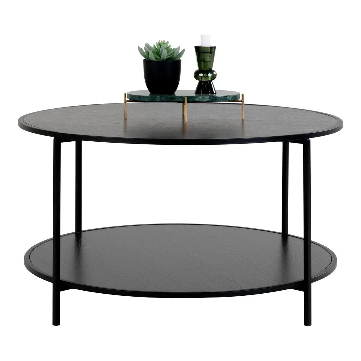 Vita Coffee table - Black, steel, ø80x45 cm by EMIRELLE