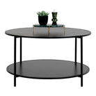Vita Coffee table - Black, steel, ø80x45 cm by EMIRELLE