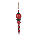 Christmas pendant Ø 14x70 cm Red Green Metal by Clayre & Eef.