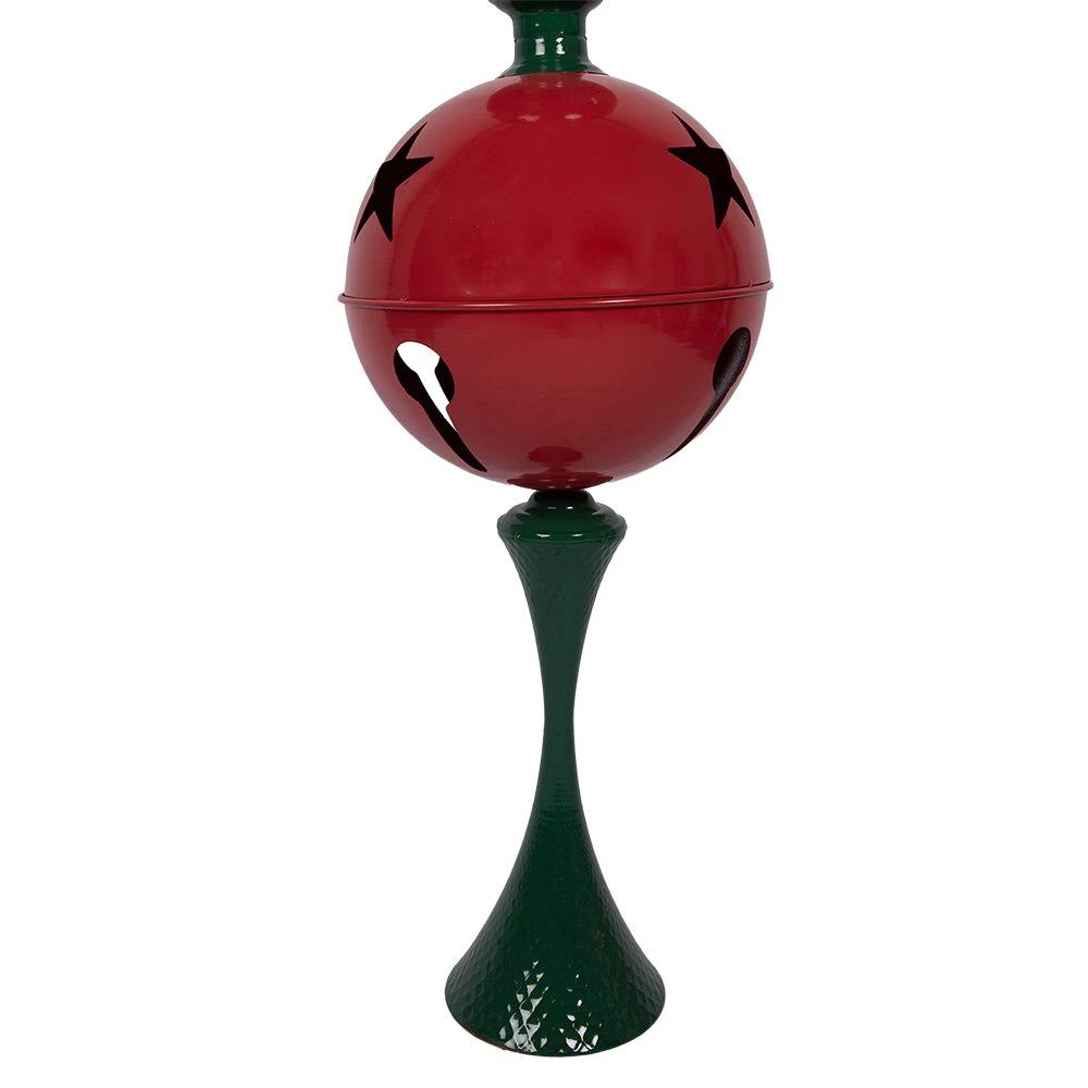 Christmas Decoration Statue Ø 31x142 cm Red Green Metal by Clayre & Eef.