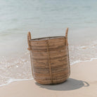 Rattan Laundry Basket Round – Rattan Plant Basket – Large Boho Basket – Decorative Hamper Handmade from Rattan (2 sizes Ø 35/40 cm) OTERE by Soeji