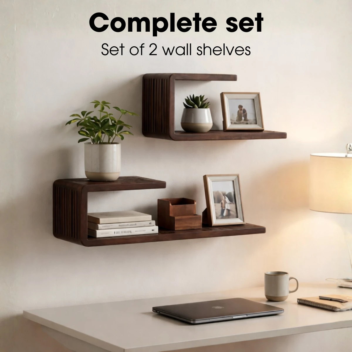 Wall shelf Dark brown by Mica Decorations