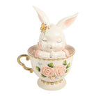 Decoration Statue Rabbit 16x13x22 cm White Plastic by Clayre & Eef.