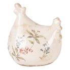 Dekorationsstatue Huhn 12x11x13 cm Beige Keramik von Clayre & Eef.