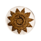 Round Boho Wall Basket – Woven Wall Decor– Decorative Bowl – Woven Wall Plate with Embroidered Star Pattern ADARI (2 sizes, Ø30/40 cm) by Soeji