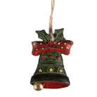 Kersthanger Bel 4x1x5 cm Groen Kunststof by Clayre & Eef.