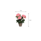 Artificial plant Hydrangea Pink by Mica Decorations