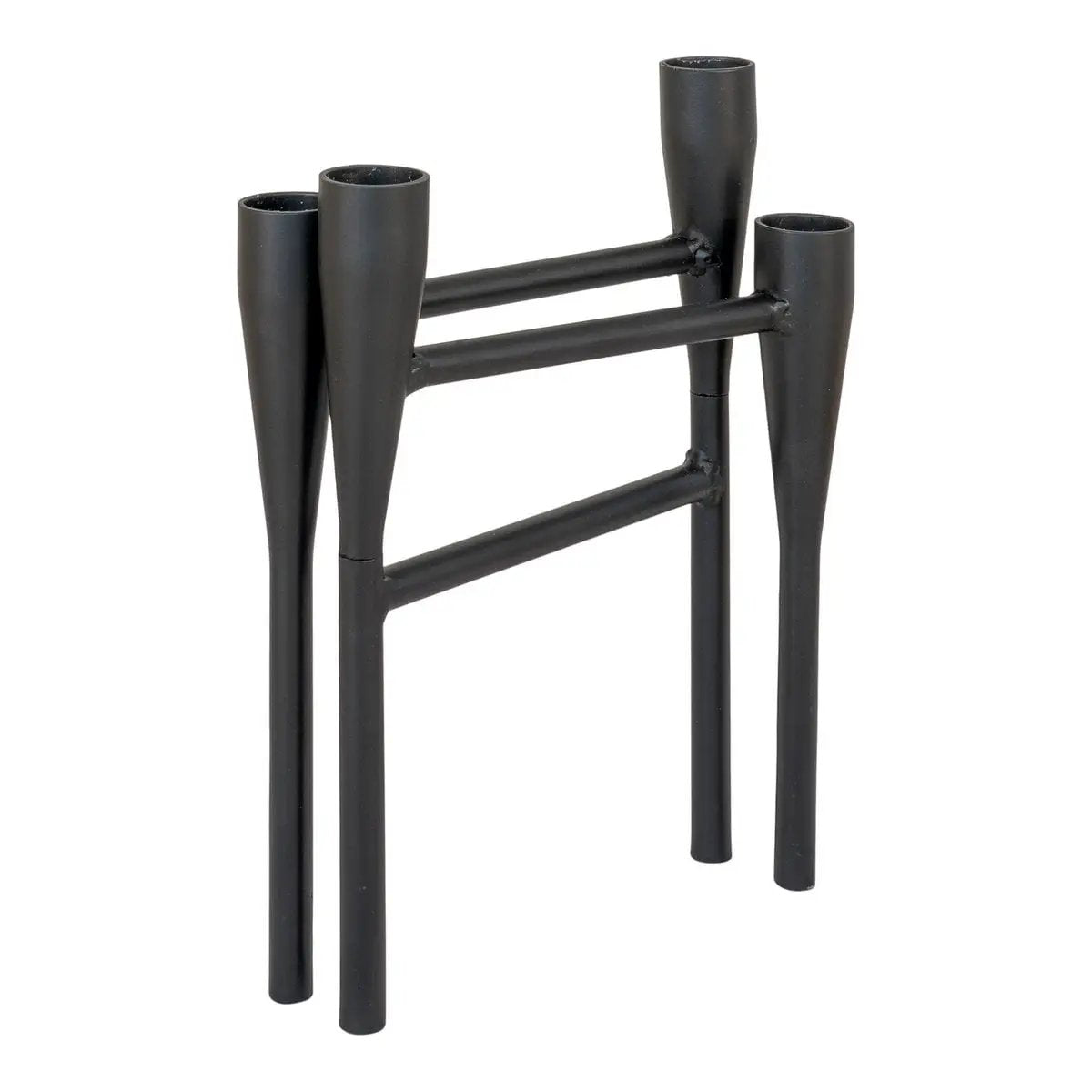 Candle Holder - Steel, Black - 15x28x21 cm by EMIRELLE
